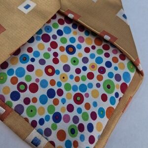 City of London Tie Mens OS Gold Geometric Squares Silk‎ Polka Dot Lining Classic